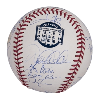 2008 New York Yankees Team Signed OML Selig Baseball With 33 Signatures Including Jeter & Rivera (MLB Authenticated & Steiner)